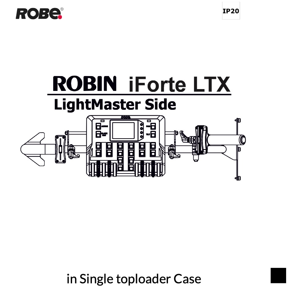 Robe Robin iFORTE LTX LightMaster SIDE Kit Set in Single toploader Case, black