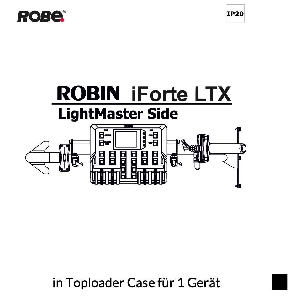 Robe Robin iFORTE LTX LightMaster SIDE Kit Set in Toploader Case für 1 Gerät, schwarz