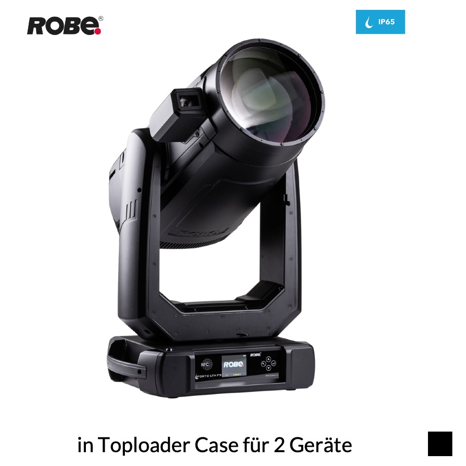 Robe Robin iFORTE LTX FS CRMX™ EP, 6700K in Toploader Case für 2 Geräte, schwarz