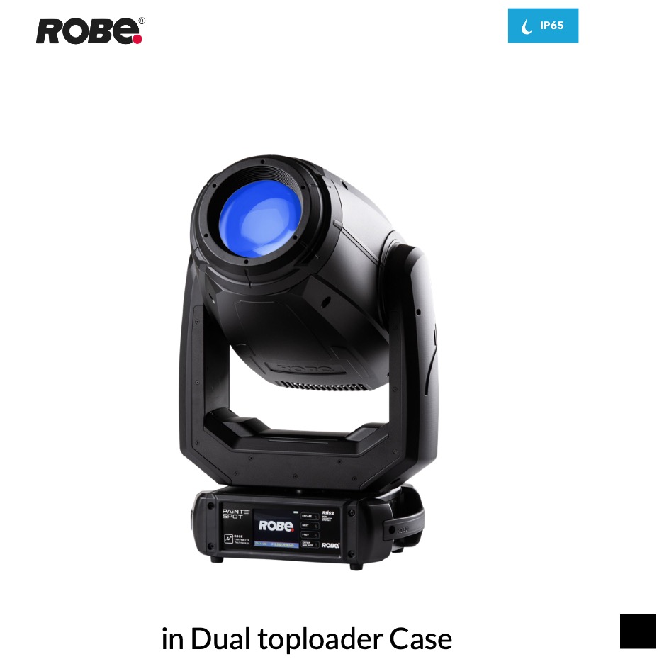 Robe Robin iPAINTE SPOT CRMX™ EP, 6700K in Dual toploader Case, black