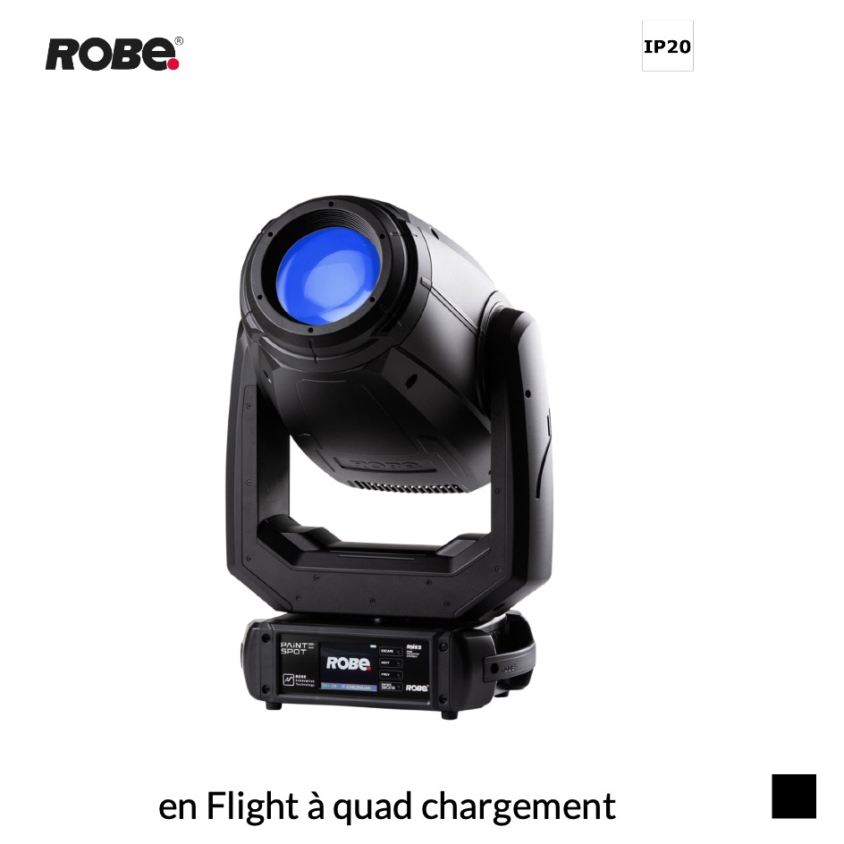 Robe Robin PAINTE SPOT, 6700K en Flight à quad chargement, noir