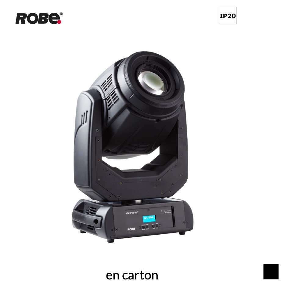 Robe Robin miniPointe, 8000K en carton, noir