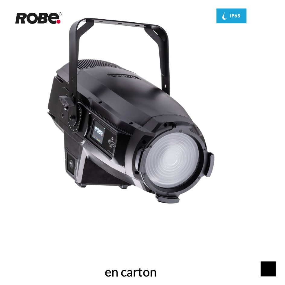 Robe Robin iT12 Fresnel CRMX™ EP FE, RGBAL, 2700K-8000K en carton, noir