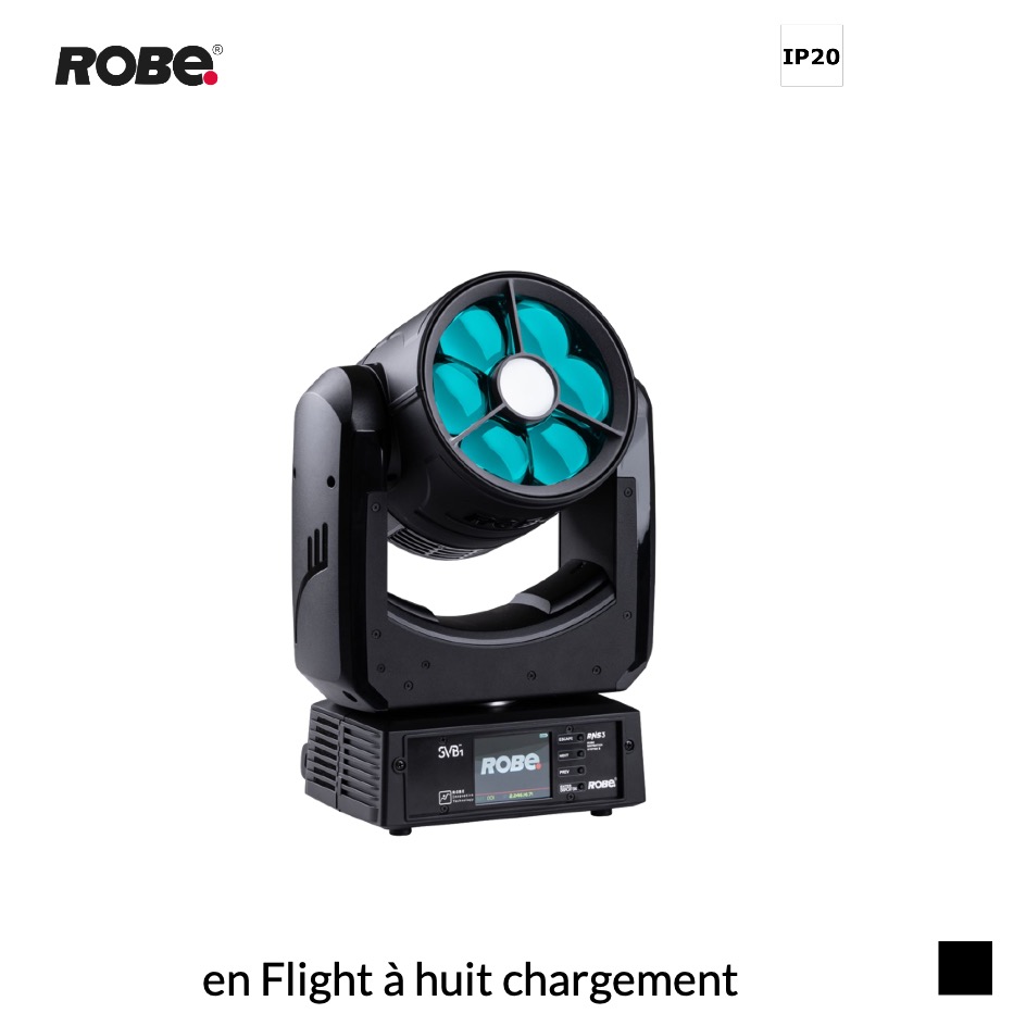 Robe Robin SVB1, RGBW+StrobeLED, 1700K-20000K en Flight à huit chargement, noir