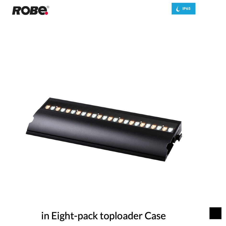 Robe Robin Footsie1 Slim CRMX™, RGBCW, 2700K-8000K in Eight-pack toploader Case, black