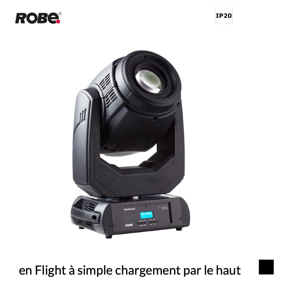 Robe Robin miniPointe, 8000K en Flight à simple chargement par le haut, noir
