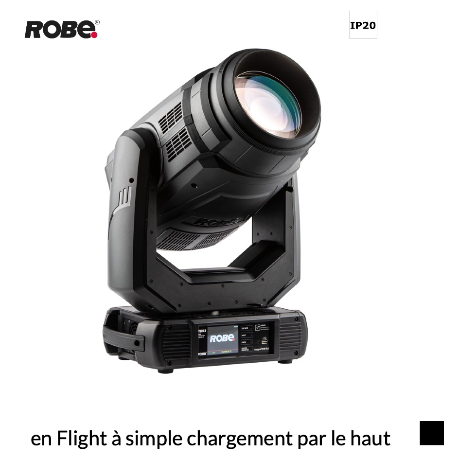 Robe Robin MegaPointe CRMX™ / Horizontal, 6300K en Flight à simple chargement par le haut, noir