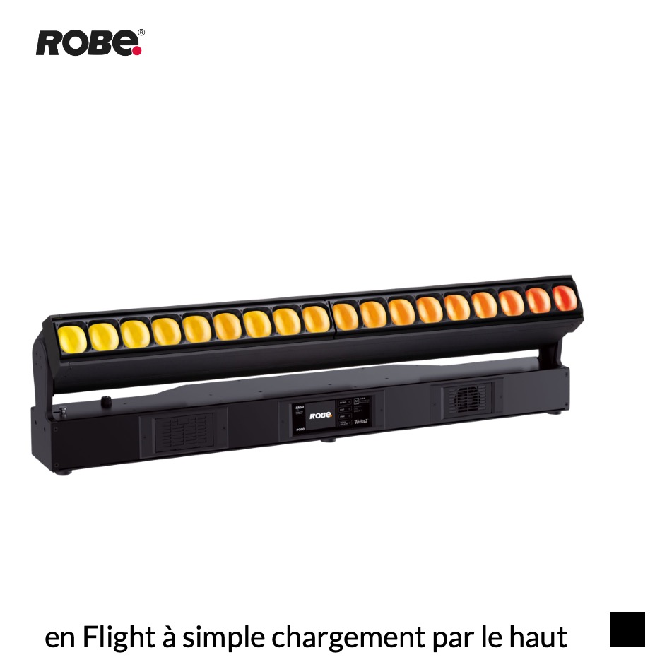 Robe Robin Tetra2 CRMX™, RGBA, 2700K-8000K en Flight à simple chargement par le haut, noir