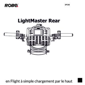 Robe Robin BMFL LightMaster REAR Kit Set en Flight à simple chargement par le haut, noir