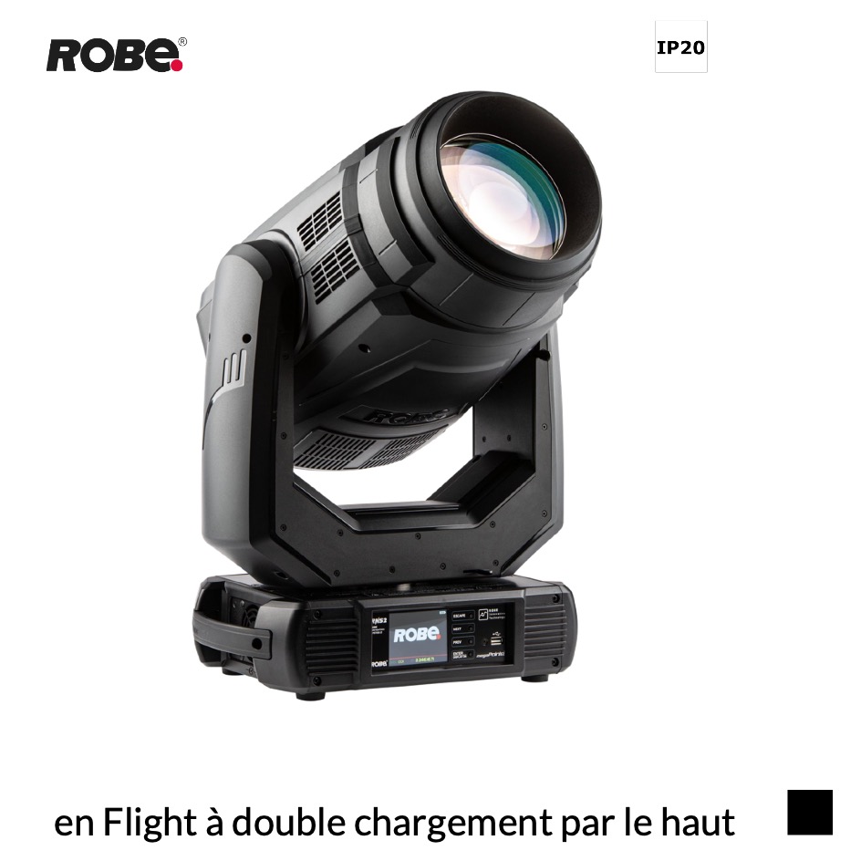 Robe Robin MegaPointe / Horizontal, 6300K en Flight à double chargement par le haut, noir