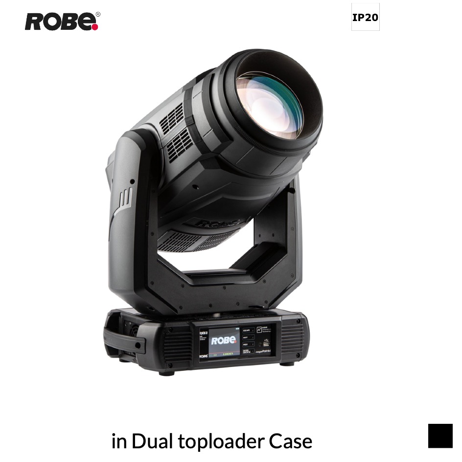 Robe Robin MegaPointe CRMX™ / Horizontal, 6300K in Dual toploader Case, black
