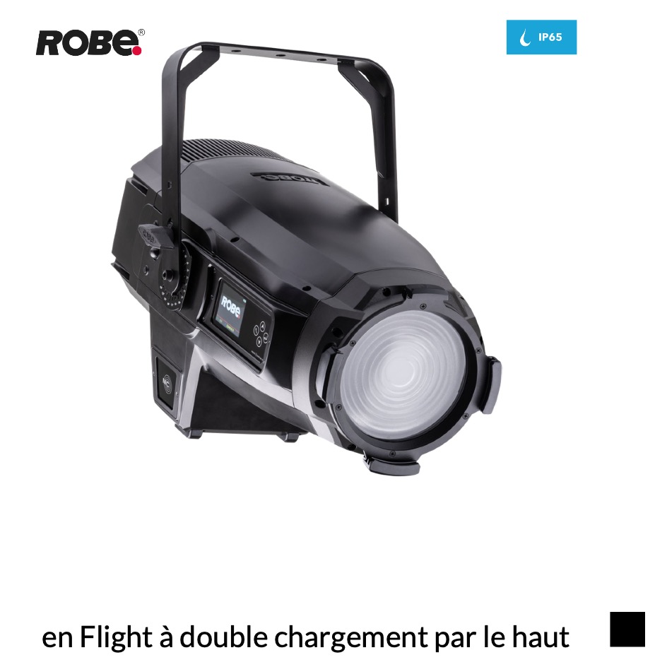 Robe Robin iT12 Fresnel CRMX™ EP, RGBAL, 2700K-8000K en Flight à double chargement par le haut, noir