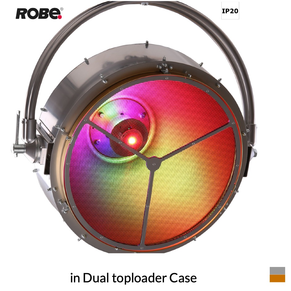 Robe PATT 2017, RGBW, 2700K-8000K in Dual toploader Case, silver-gold brown