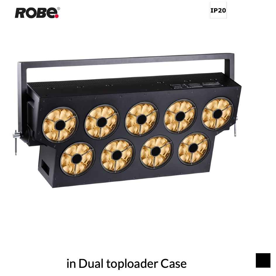 Robe SVOPATT with Driver in Dual Top Loader Case, RGBW+StrobeLED, 1700K-20000K in Dual toploader Case, black
