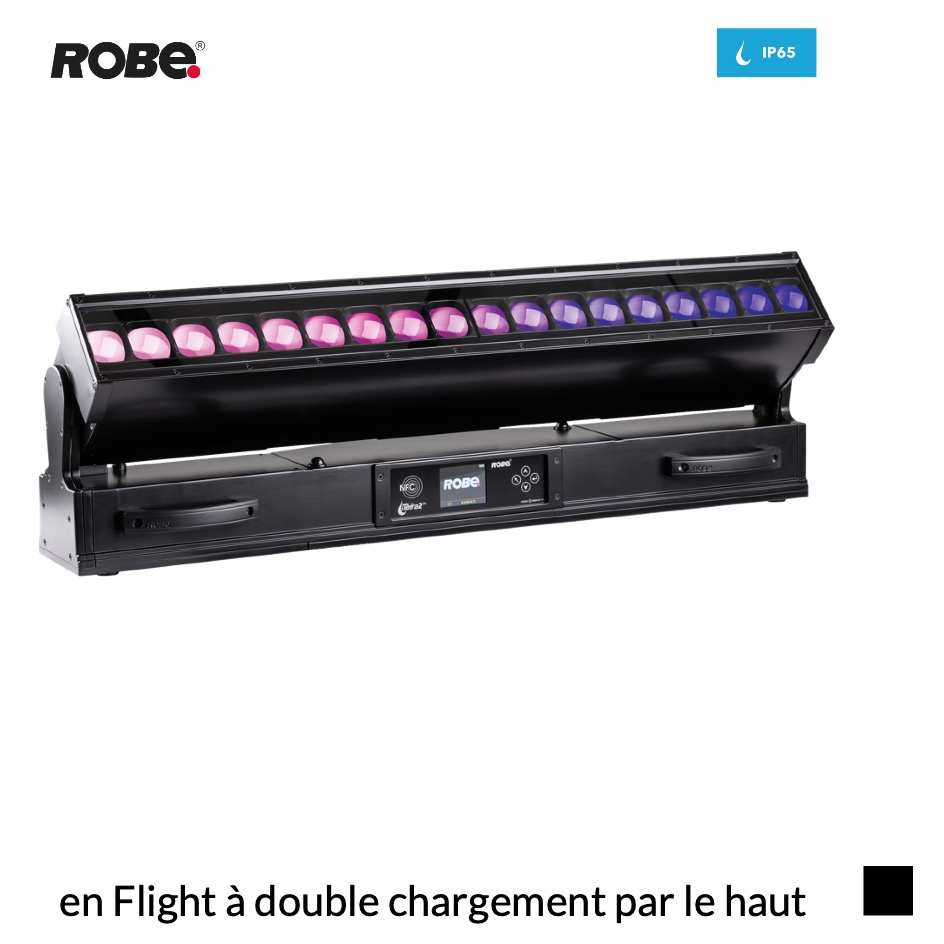 Robe Robin iTetra2 CRMX™ EP, RGBW, 2700K-8000K en Flight à double chargement par le haut, noir
