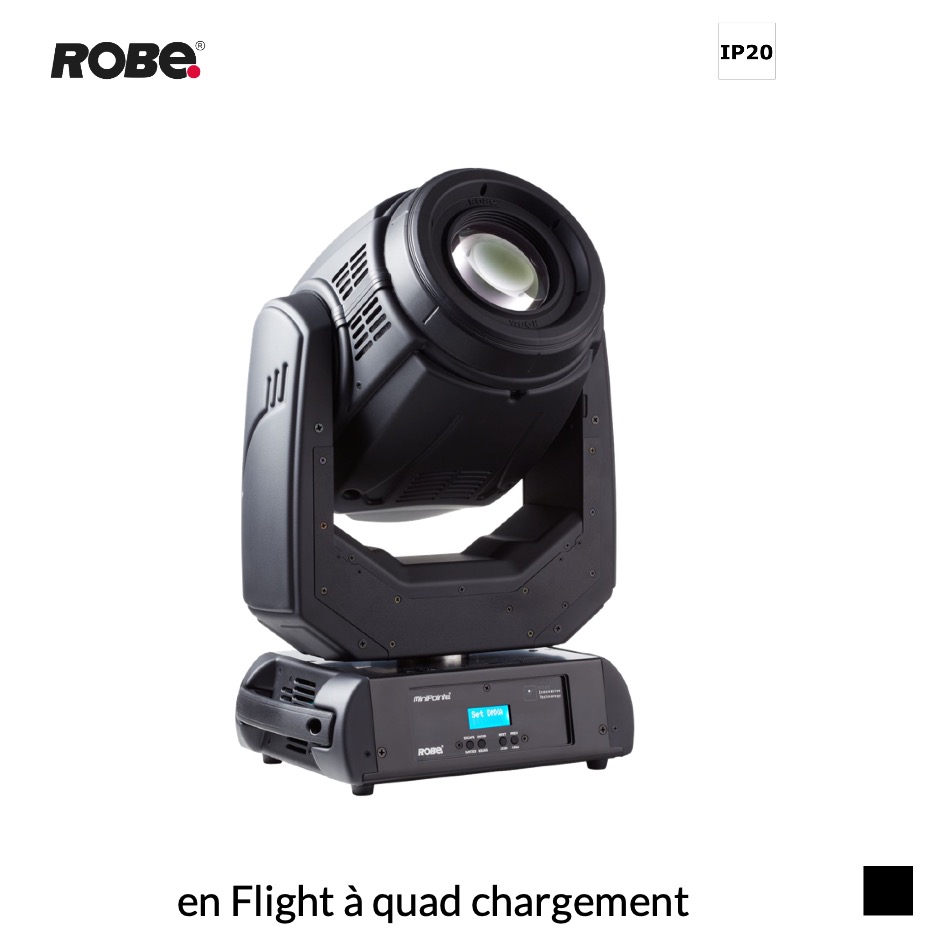 Robe Robin miniPointe, 8000K en Flight à quad chargement, noir
