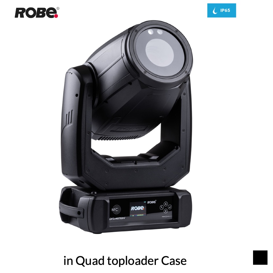 Robe Robin iProMotion CRMX™ EP Landscape 17°, RGB, 3200K-9500K in Quad toploader Case, black