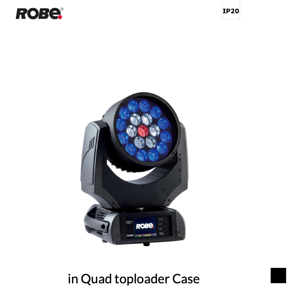 Robe Robin LEDWash 300X CRMX™, RGBW in Quad toploader Case, black