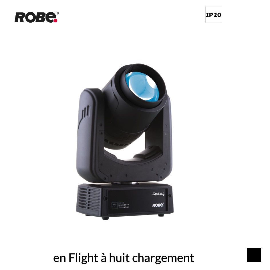 Robe Robin Spikie+, RGBW, 2700K-8000K en Flight à huit chargement, noir