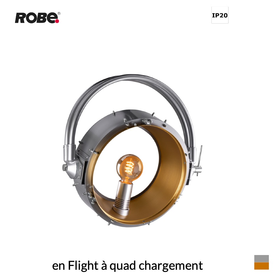 Robe MolyPATT, 1800K en Flight à quad chargement, brun argenté doré
