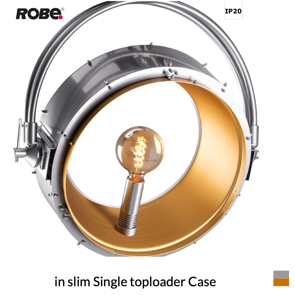 Robe HolyPATT, 1800K in slim Single toploader Case, silver-gold brown