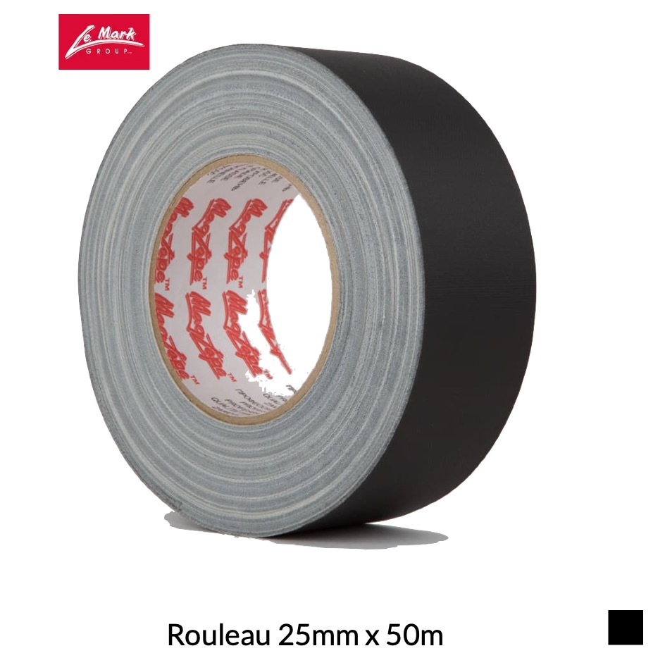 Le Mark MAGTAPE™ MATT 500 Rouleau 25mm x 50m, noir
