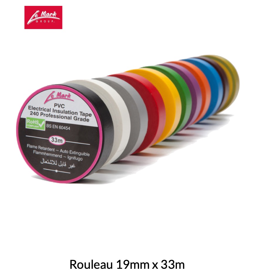 Le Mark Ruban isolant 240 Rouleau 19mm x 33m