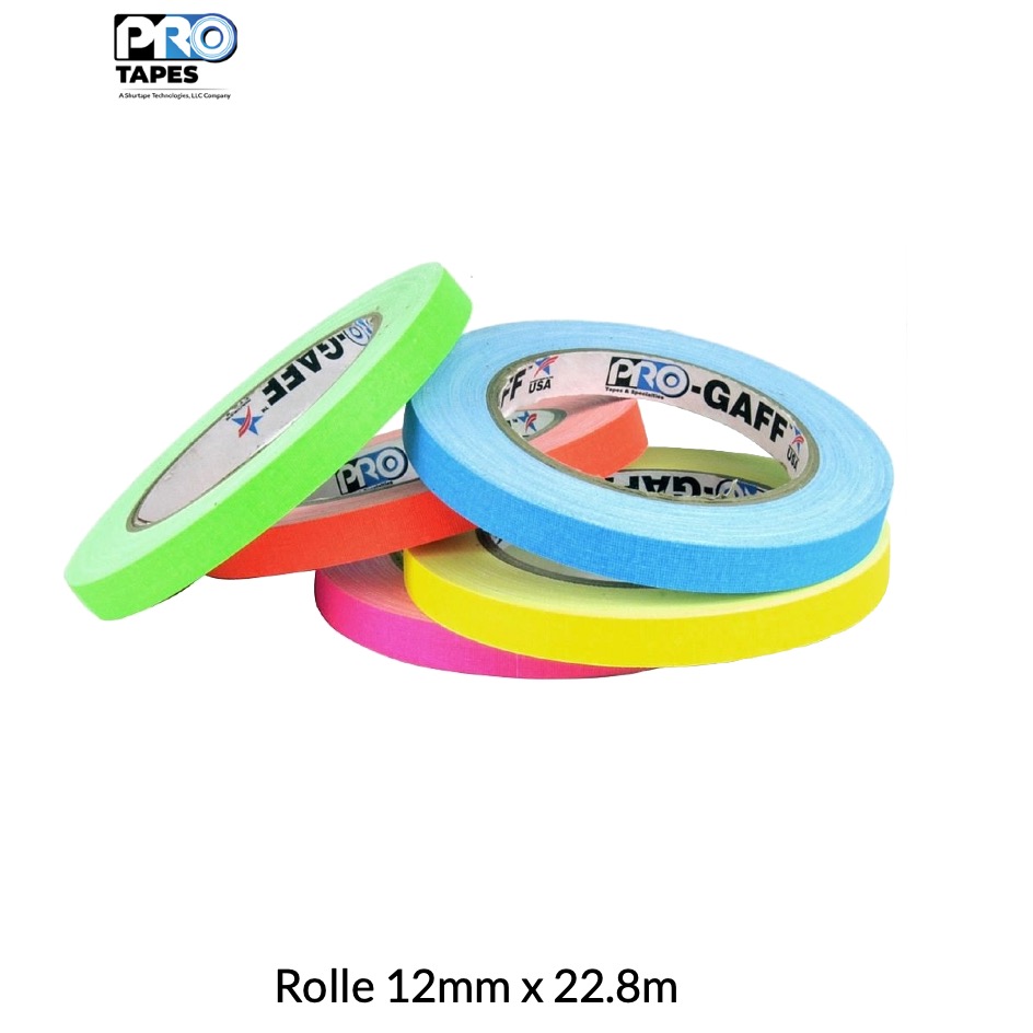 Pro Tapes PRO-GAFF fluorescent Rouleau 12mm x 22.8m