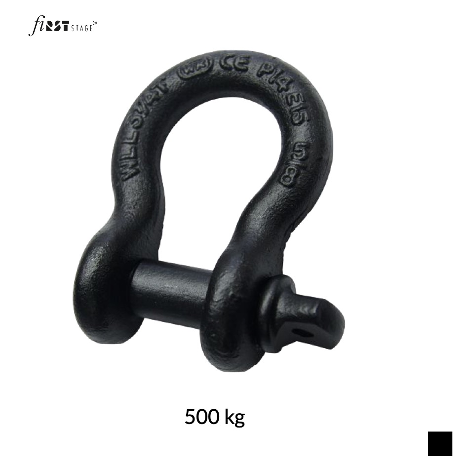 fiRSTstage Schäkel HF 502 S, 1/4 Zoll, 500kg, 6:1, schwarz