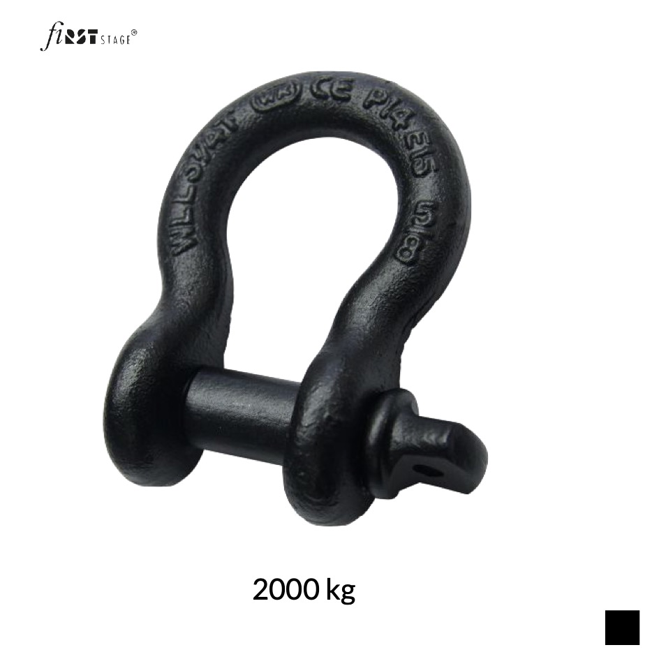 fiRSTstage Schäkel HF 502 S, 1/2 Zoll, 2000kg, 6:1, schwarz