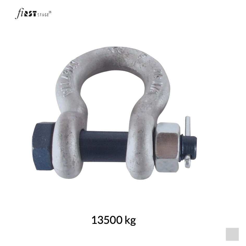 fiRSTstage Schäkel mit Splint HF 506 S, 1 3/8 Zoll, 13500kg, 6:1, verzinkt