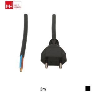 Max Hauri Kabel T11 » o. E., H05RR-F 2x1mm2, schwarz