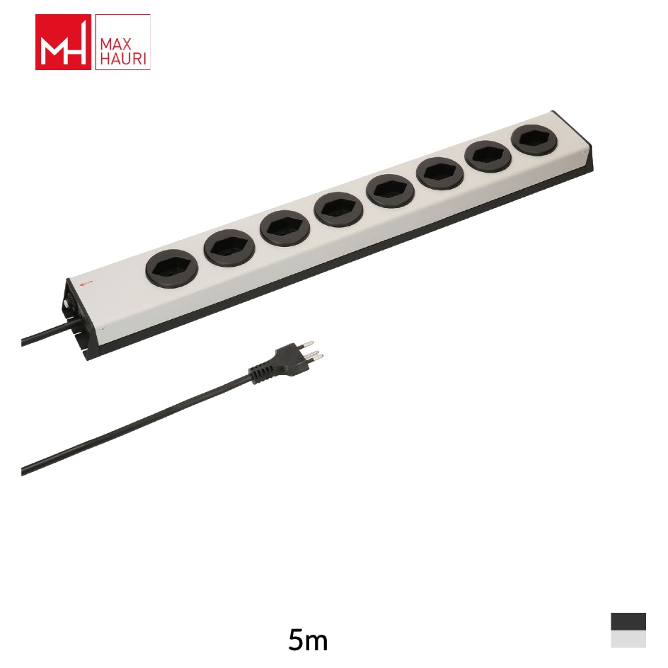 Max Hauri Multiprise Power Line T12 » 8x T13, H05VV-F 3G1, 5m, noiralu