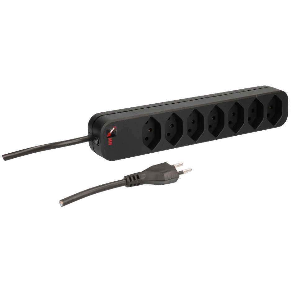 Max Hauri Power strip Swiss Line T12 » 7x T13 magnet, H05VV-F 3G1, 5m, black - Image 5