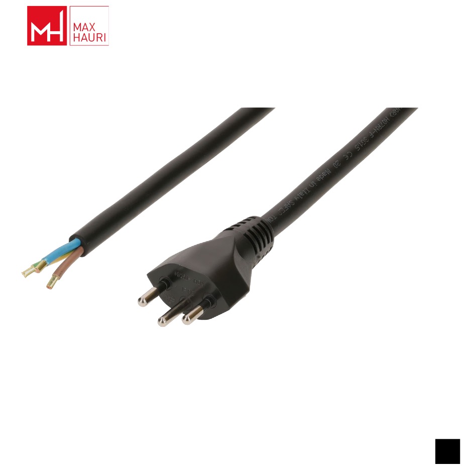 Max Hauri Kabel T12 » o. E., H07RN-F 3G1.5, schwarz