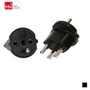 Max Hauri Adaptateur fixe T23 » Schuko Typ F, noir