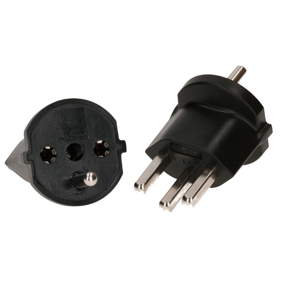 Max Hauri Fixed adapter T23 » Schuko Typ F, black - Image 2