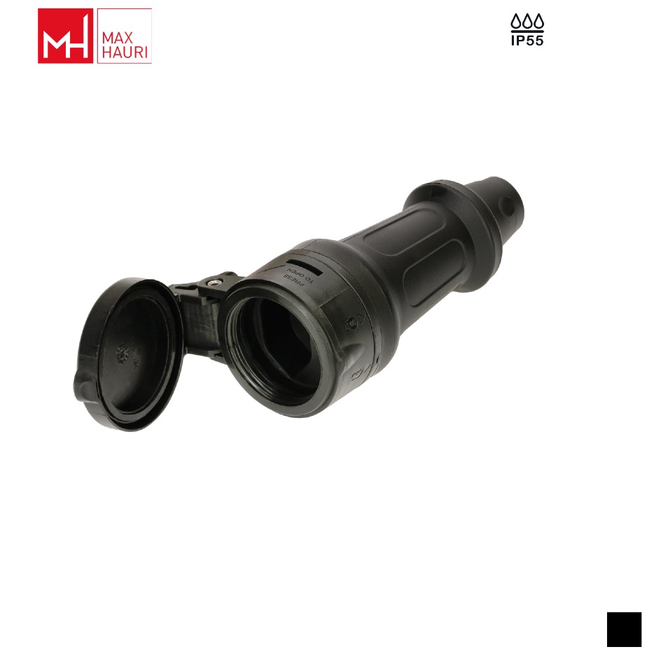 Max Hauri TH55 T23, LNPE Kabelbuchse, Schraubkontakt, schwarz