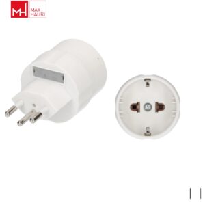 Max Hauri Adapter T12 » Schuko type B, USA, Japan, white