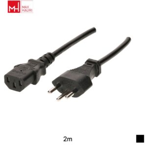 Max Hauri Cable T12 » C13, H05VV-F 3G1, 2m, black