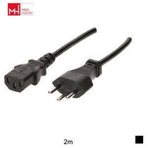 Max Hauri Câble T12 » C13, H05VV-F 3G1, 2m, noir