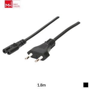 Max Hauri Cable T26 » C7, TDLF H03VVH2-F 2x0.75mm2, 1.8m, black