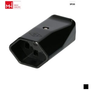 Max Hauri TH T23, LNPE Kabelbuchse, Schraubkontakt, schwarz
