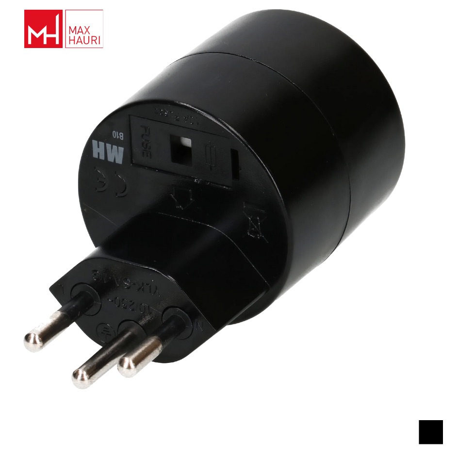 Max Hauri Adaptateur asymétrique T12 » SchukoD, noir