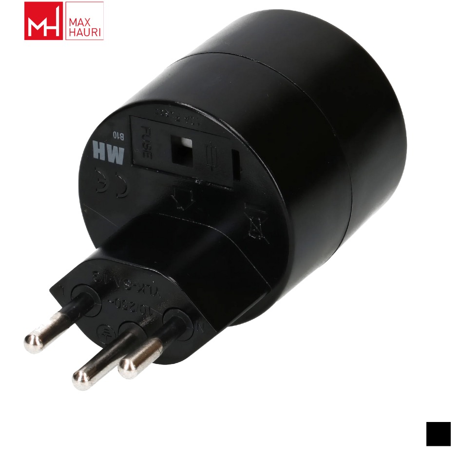 Max Hauri Adapter asymmetric T12 » SchukoD, black