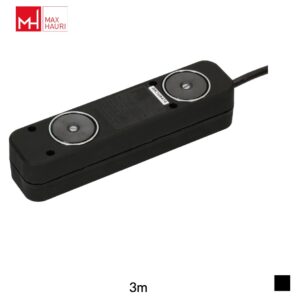Max Hauri Multiprise Swiss Line T12 » 5x T13 aimant, H05VV-F 3G1, 3m, noir