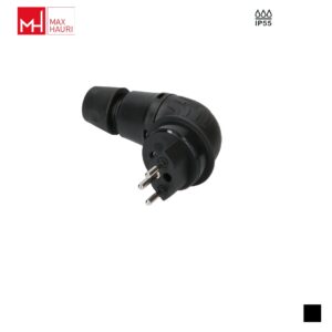Max Hauri TH55 T13, LNPE Fiche de câble coudée à 90°, Contact à vis, noir