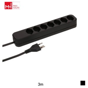 Max Hauri Multiprise Swiss Line T12 » 7x T13, H05VV-F 3G1.5, 3m, noir
Type précédent: 127549