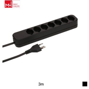 Max Hauri Power strip Swiss Line T12 » 7x T13, H05VV-F 3G1.5, 3m, black
Predecessor type: 127549