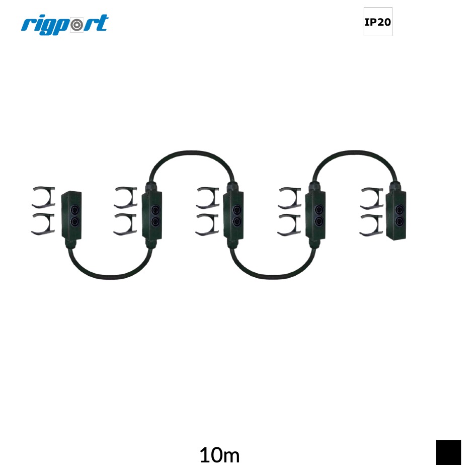 Rigport L1-T1BUS PowerBUS powerCON TRUE 1, TITANEX 3G2.5, 10m, schwarz